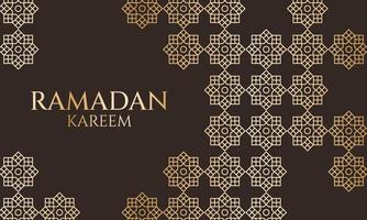 Ramadan kareem Luxus Hintergrund. islamisch Hintergrund mit elegant golden Muster zum heilig Monat Ramadan Feier vektor