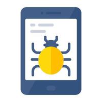 modern design ikon av mobil insekt vektor