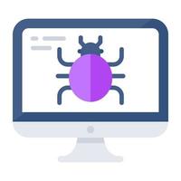 konceptualisera platt design ikon av uppkopplad insekt vektor