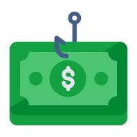 modern Design Symbol von Geld Phishing vektor