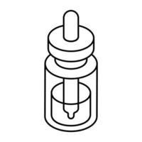 ein Icon-Design einer Tropfflasche vektor