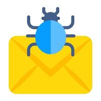 ein Icon-Design des Mail-Bugs vektor