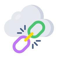 Vektordesign der Cloud-Verknüpfung vektor