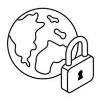 konzeptionelle Design Symbol von global Sicherheit vektor