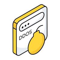 ein Symbol Design von ddos Attacke vektor