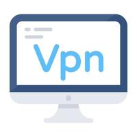 platt design ikon av vpn vektor