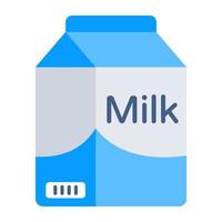 ein einzigartig Design Symbol von Milch Pack vektor
