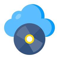 ein Icon-Design von Cloud-CD vektor