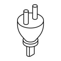 ein einzigartig Design Symbol von elektrisch Stecker vektor