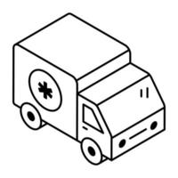 vektordesign av ambulans, medicinsk utryckningsfordon vektor