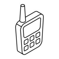 en unik design ikon av walkie prat vektor