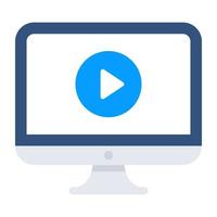 einzigartig Design Symbol von Video Streaming vektor