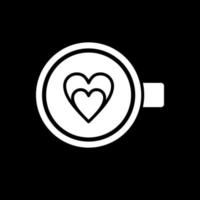 Kaffee-Herz-Vektor-Icon-Design vektor