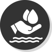 sparen Sie Wasser-Vektor-Icon-Design vektor