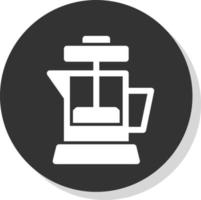 Kaffeepresse-Vektor-Icon-Design vektor