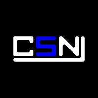 csn brev logotyp kreativ design med vektor grafisk, csn enkel och modern logotyp.