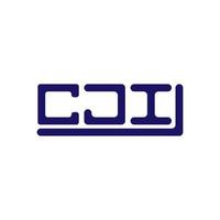 cji Brief Logo kreativ Design mit Vektor Grafik, cji einfach und modern Logo.