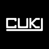 cuk Brief Logo kreativ Design mit Vektor Grafik, cuk einfach und modern Logo.