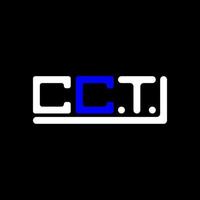 cct brev logotyp kreativ design med vektor grafisk, cct enkel och modern logotyp.