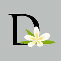 Initiale d Schönheit Blume Logo vektor