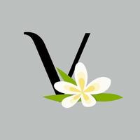 första v skönhet blomma logotyp vektor