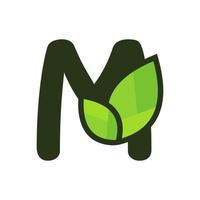 anfängliches M-Blatt-Logo vektor