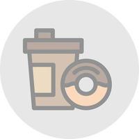 Kaffee-Donut-Vektor-Icon-Design vektor