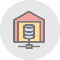 Data Warehouse-Vektor-Icon-Design vektor