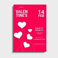 Valentinstag Party Einladung vektor