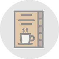 Kaffee-Karten-Vektor-Icon-Design vektor