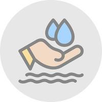 sparen Sie Wasser-Vektor-Icon-Design vektor