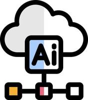 Cloud-basierte Architektur-Vektor-Icon-Design vektor