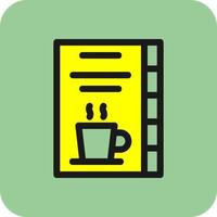 Kaffee-Karten-Vektor-Icon-Design vektor