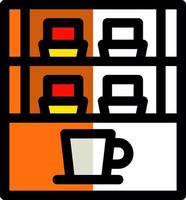 Café-Schaufenster-Vektor-Icon-Design vektor