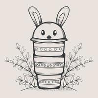 Ostern Vektor Illustration mit Kaffee Tasse