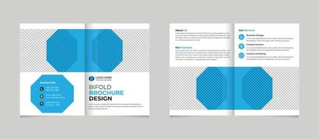 företag bifold broschyr mall design fri vektor