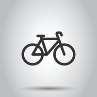 Fahrrad-Symbol im flachen Stil. Fahrrad-Vektor-Illustration auf weißem Hintergrund isoliert. Geschäftskonzept für Fahrradreisen. vektor
