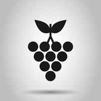 druva frukt tecken ikon i platt stil. vinranka vektor illustration på isolerat bakgrund. vin vindruvor företag begrepp.