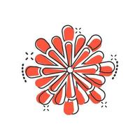 Blumenblatt-Symbol im Comic-Stil. Magnolie, Dahlienvektorkarikaturillustration auf weißem lokalisiertem Hintergrund. Pflanzenblüte Geschäftskonzept Splash-Effekt. vektor