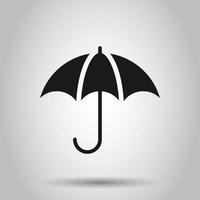 Regenschirm Symbol im eben Stil. Sonnenschirm Vektor Illustration auf isoliert Hintergrund. Dolde Geschäft Konzept.
