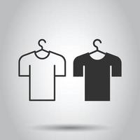 T-Shirt-Symbol im flachen Stil. lässige Kleidung, Vektorgrafik auf weißem, isoliertem Hintergrund. Polo-Wear-Geschäftskonzept. vektor