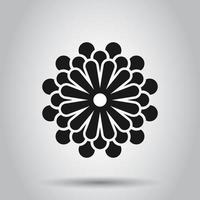 Blume Blatt Symbol im eben Stil. Magnolie, Dahlie Vektor Illustration auf isoliert Hintergrund. Pflanze blühen Geschäft Konzept.