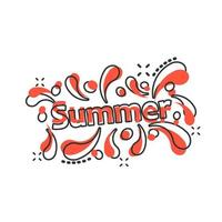 sommar stänk spray vektor ikon i komisk stil. sommartid illustration på vit bakgrund. sommar Vinka stänk effekt begrepp.