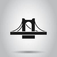 bro tecken ikon i platt stil. klaffbro vektor illustration på isolerat bakgrund. väg företag begrepp.