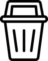 Trash-Vektor-Illustration auf einem Hintergrund. Premium-Qualitäts-Symbole. Vektor-Icons für Konzept und Grafikdesign. vektor