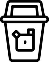 Trash-Vektor-Illustration auf einem Hintergrund. Premium-Qualitäts-Symbole. Vektor-Icons für Konzept und Grafikdesign. vektor