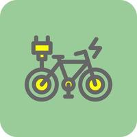 elektrisk cykel vektor ikon design