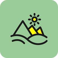 Pyramide Landschaft Vektor Symbol Design