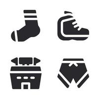 Basketball Symbole Satz. Socken, Schuhe, Stadion, Hose. perfekt zum Webseite Handy, Mobiltelefon Anwendung, App Symbole, Präsentation, Illustration und irgendein andere Projekte vektor