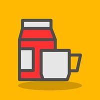 Kaffee-Milch-Vektor-Icon-Design vektor